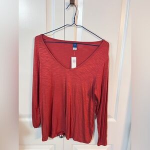 Old Navy Women's Long Sleeve Rust Top